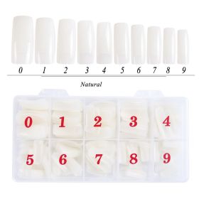 500pcs/Box Natural Style Nail Capsules Artificial Tips Full Cover Nails French Manicure False Nail for Beauty Salon Women