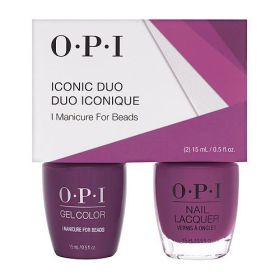 OPI by OPI Gel Color Soak-Off Gel Lacquer + Nail Lacquer - I Manicure For Beads --2pcs