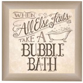 "When All Else Fails" By Deb Strain, Ready to Hang Framed Print, Beige Frame