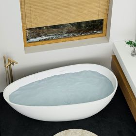 67" Freestanding Solid Surface Bathtub