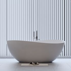 63" Freestanding Solid Surface Bathtub