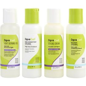 DEVA by Deva Concepts 3OZ CURLY KIT (NO-POO ORIGINAL 3OZ, ONE CONDITION ORIGINAL 3OZ, LIGHT DEFINING GEL 3OZ, STYLING CREAM 3OZ)