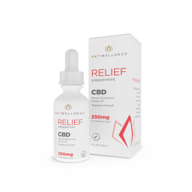 Sky Wellness CBD Relief Oil Drops 250mg Peppermint