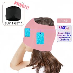 Gel Migraine Relief Cap 360° Hot Cold Headache Ice Hat Reusable Stress Pressure Mask Cold Therapy Head Wrap for Tension Headache Relief