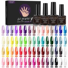 Limegirl Nail Gel Polish Kit 60pcs/set X8ml Soak Off UV LED Nails Varnish Set Semi Permanent Nail Art Gels Lacquer Gift Box DIY