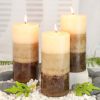 Meltone Pillar Candles, Scented Candle, Set of 3 Vanilla Cupcake Aromatherapy Candles for Home Scented, Woman Gifts, Bathroom, Spa, Wedding (3 √ó 6")