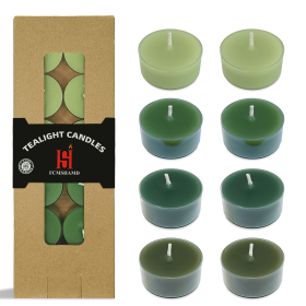 Scented Tealight Candles, Clear Cup Cedar Aroma Tea Lights Candles, 24 Pack Colored Tealights Candle, 6-7 Hour Burn Time Tea Candles for Party, Decor,