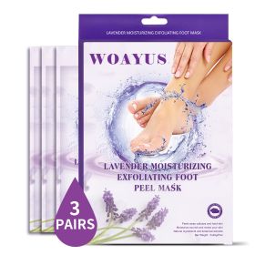 Foot exfoliating mask; suitable for dead skin and calluses; gentle foot care foot mask 3 pieces-lave