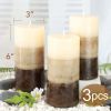 Meltone Pillar Candles, Scented Candle, Set of 3 Vanilla Cupcake Aromatherapy Candles for Home Scented, Woman Gifts, Bathroom, Spa, Wedding (3 √ó 6")