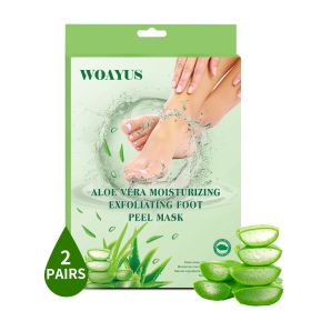 Foot exfoliating mask; suitable for dead skin and calluses; gentle foot care foot mask 2 pieces-Aloe