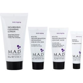 M.A.D. Skincare by M.A.D. Skincare Discover Anti-Aging: Cleansing Lotion 60ml + Exfoliating Serum 14.7g + Glycolic Mask 14.7g + Retinol Eye Serum 7.3g