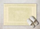 Luxury Bath Mat Floor Towel Set Absorbent Cotton Hotel Spa Shower Bathtub Mats [Not a Bathroom Rug] 22x34 inch | 2 Pack | Beige