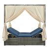 Adjustable Sun Bed With Curtain; High Comfort; With 3 Colors