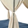 Adjustable Sun Bed With Curtain; High Comfort; With 3 Colors