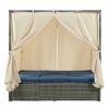 Adjustable Sun Bed With Curtain; High Comfort; With 3 Colors