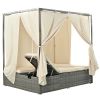 Adjustable Sun Bed With Curtain; High Comfort; With 3 Colors