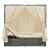 Adjustable Sun Bed With Curtain; High Comfort; With 3 Colors