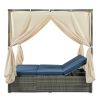 Adjustable Sun Bed With Curtain; High Comfort; With 3 Colors