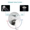 10-in. Wall Mount Concealed Round High Pressure Rainfall 360 Degree Adjustment Shower Head with 5-function Handheld Spray Combo