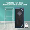 Full Size Portable Grey Steam Sauna tent‚ÄìPersonal Home Spa, with Steam Generator, Remote Control, Foldable Chair, Timer and PVC Pipe Connector Easy