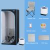 Full Size Portable Grey Steam Sauna tent‚ÄìPersonal Home Spa, with Steam Generator, Remote Control, Foldable Chair, Timer and PVC Pipe Connector Easy