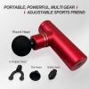 Muscle Massage Percussive Gun Deep Tissue with 3 Adjustable Speeds and 4 Heads, Portable Body Pain Relief, Workout Relaxation, Muscle Massager for Off