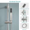 12-inch/10-inch Wall Mount Square Stainless Steel High Pressure Rainfall Shower Head with Handheld Spray Combo, 360 Degree Adjustable Slide Bar