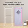 Full Size Portable Grey Steam Sauna tent‚ÄìPersonal Home Spa, with Steam Generator, Remote Control, Foldable Chair, Timer and PVC Pipe Connector Easy